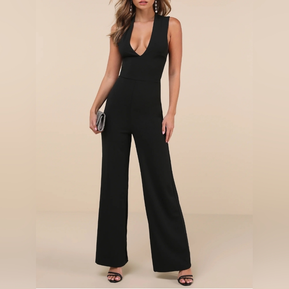 Lulu's Black Jumpsuit